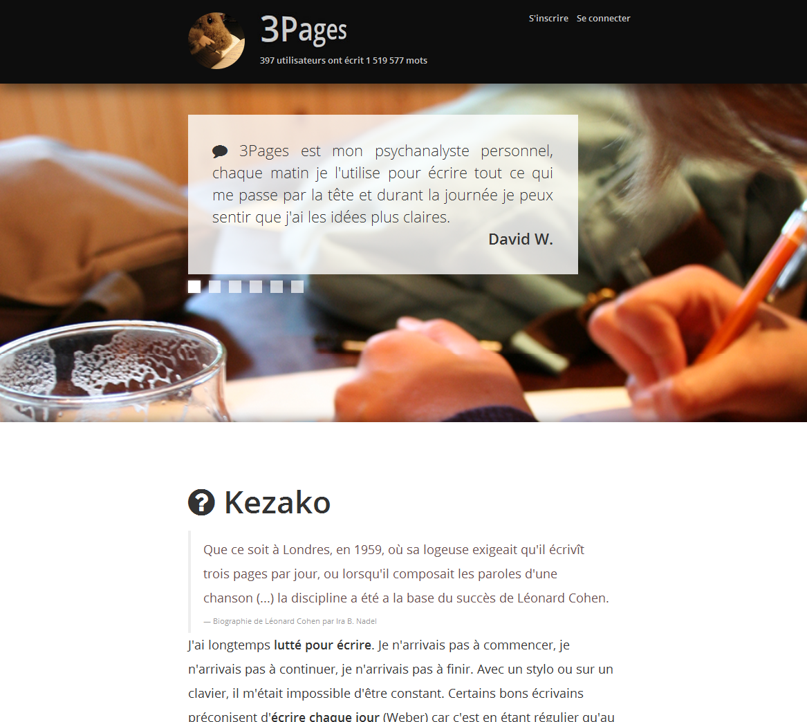 3pages landing page